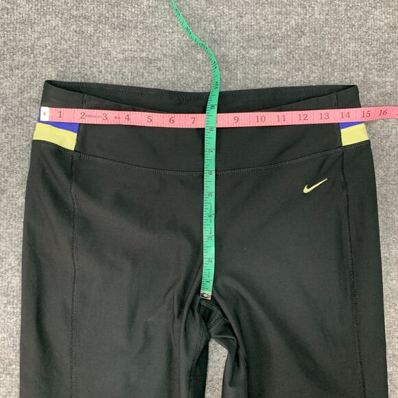 Nike Dri Fit Capri Leggings Women S Small Black Pull On Stretch Cropped Athletic - Picture 8 of 12